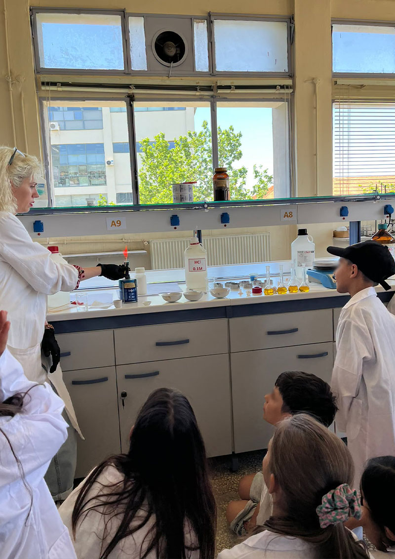 Chemistry Workshop students visit the Inorganic Chemistry Laboratory at Aristotle University of Thessaloniki