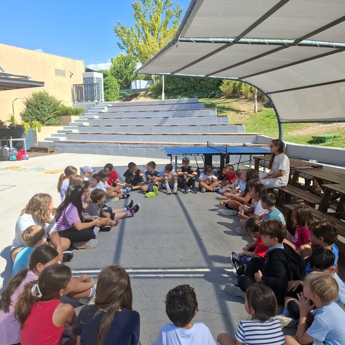 Rencontre des élèves dans la cour de l’école